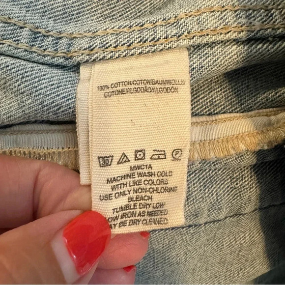 Free People Studded Denim Trucker Jacket - Picture 7 of 9